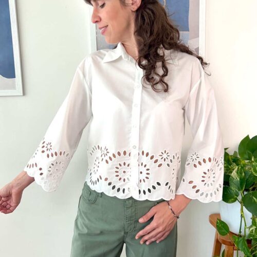 CAMICIA IN POPELINE PURO COTONE BIANCA
