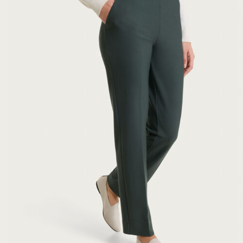 PANTALONE dritto con tasche RAGNO urban chic verde