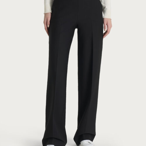PANTALONE PALAZZO con tasche RAGNO nero