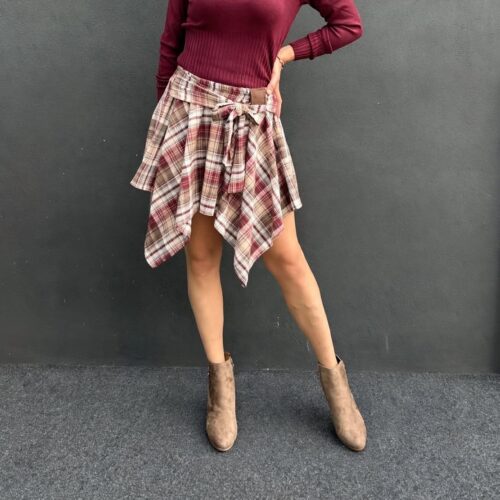 GONNA CHECK flanellina BURGUNDY