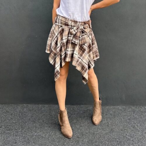 GONNA CHECK flanellina BEIGE-CHOCO