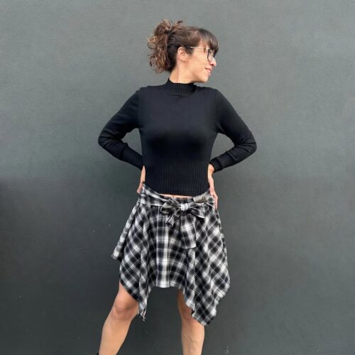 MAGLIONCINO MEZZO COLLO CROP soft touch NERO